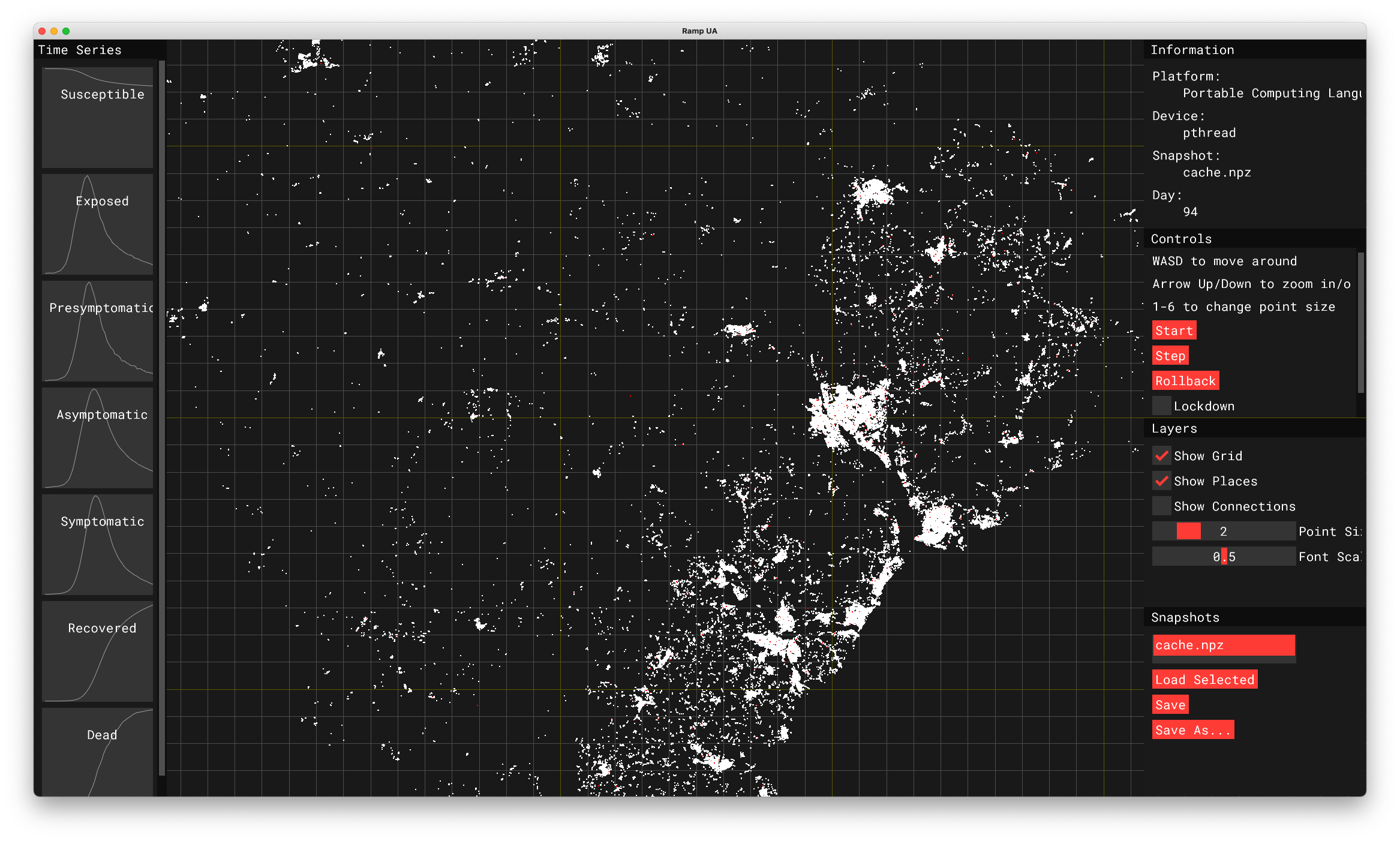 Screenshot of the RAMP GUI