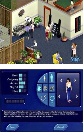 Diagram of the sims